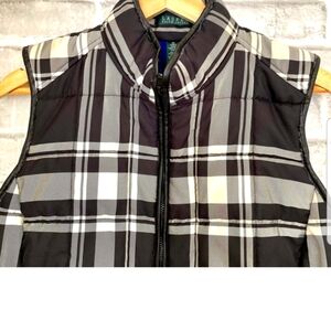 Lauren Ralph Plaid Sporty Vest XL